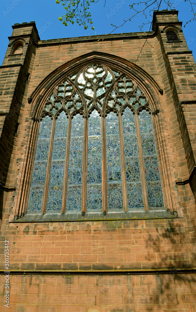 Chester cathedral stain glass window