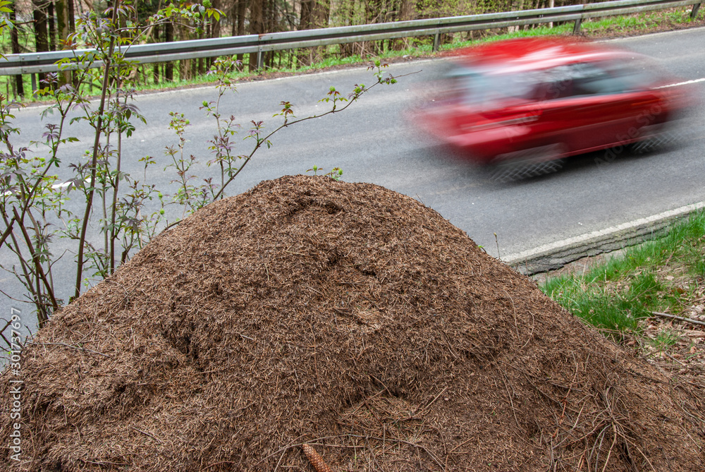 Normaluz Straßenschild 'Straße Abgeschnitten Durch Werke' - Quadratisch, Metall, 51 Cm