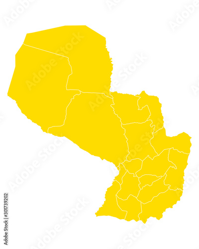 Karte von Paraguay