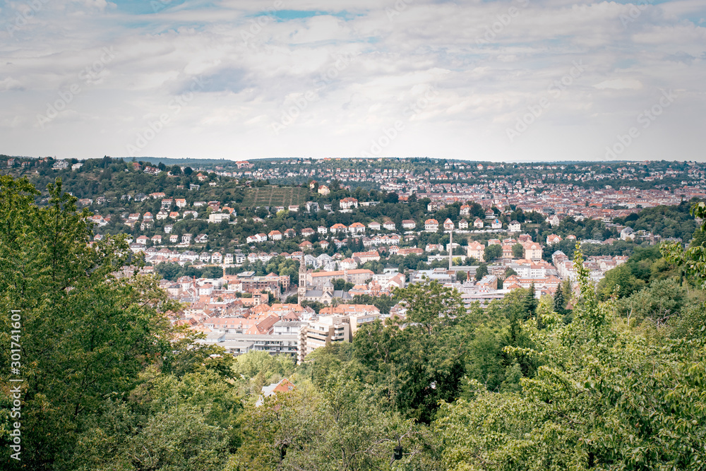 Blick über Stuttgart-City