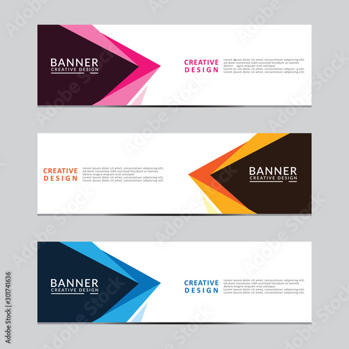 Vector abstract geometric design banner web template. Modern design. Vector illustration