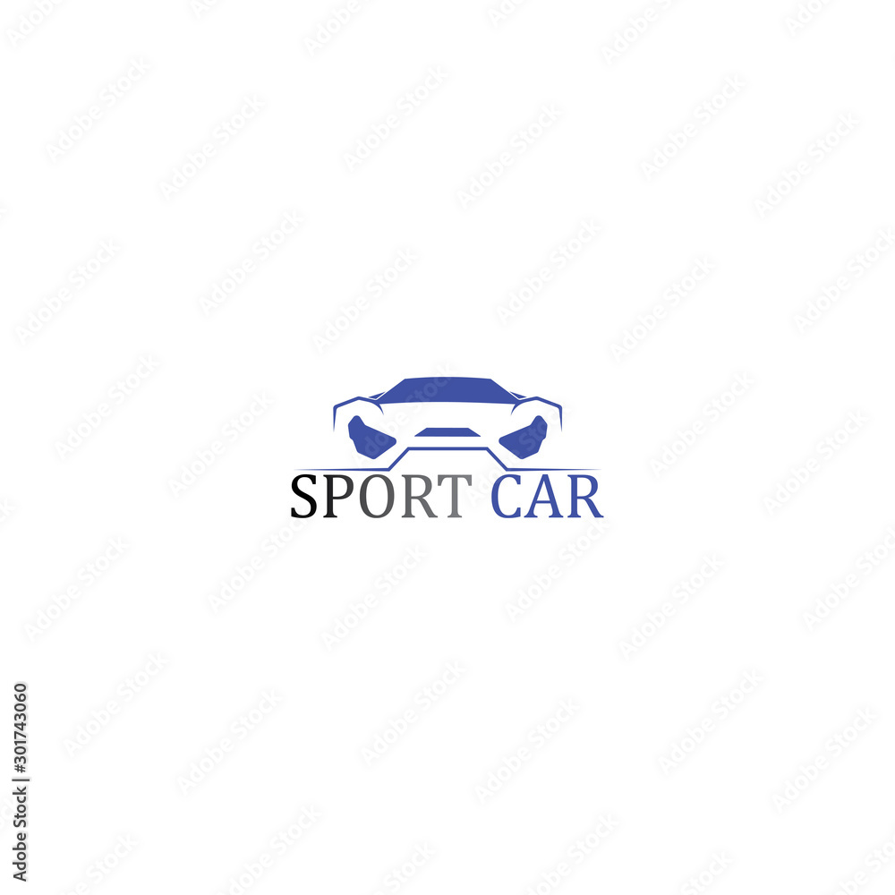 SPORT Car silhouette logo Vector template icons app