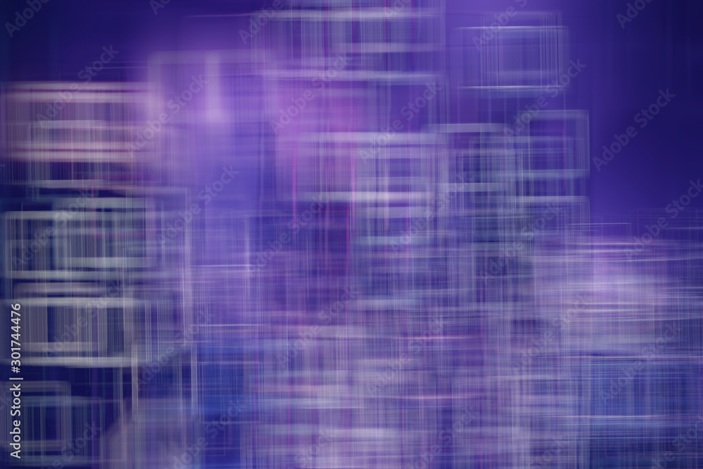 blurred abstract / blue violet gradient background square bokeh, beautiful technological modern background, blurred lines abstract gray