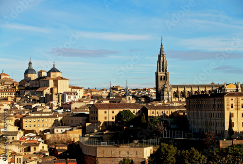 A beautiful panoramic city view of historical city of Toledo, Historic old city view