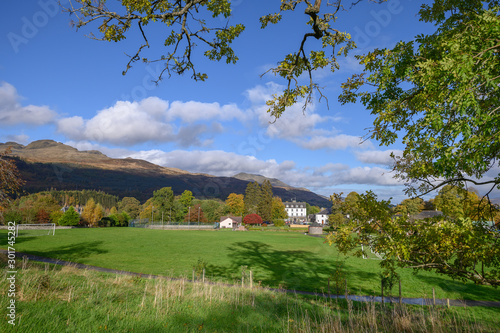 Breadalbane public park in Killin, Scotland.  The village of Killin is within the Loch Lomond and Trossachs National Park. photo