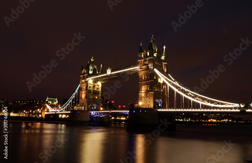 Long Exposure night view of London Tower Bridge 