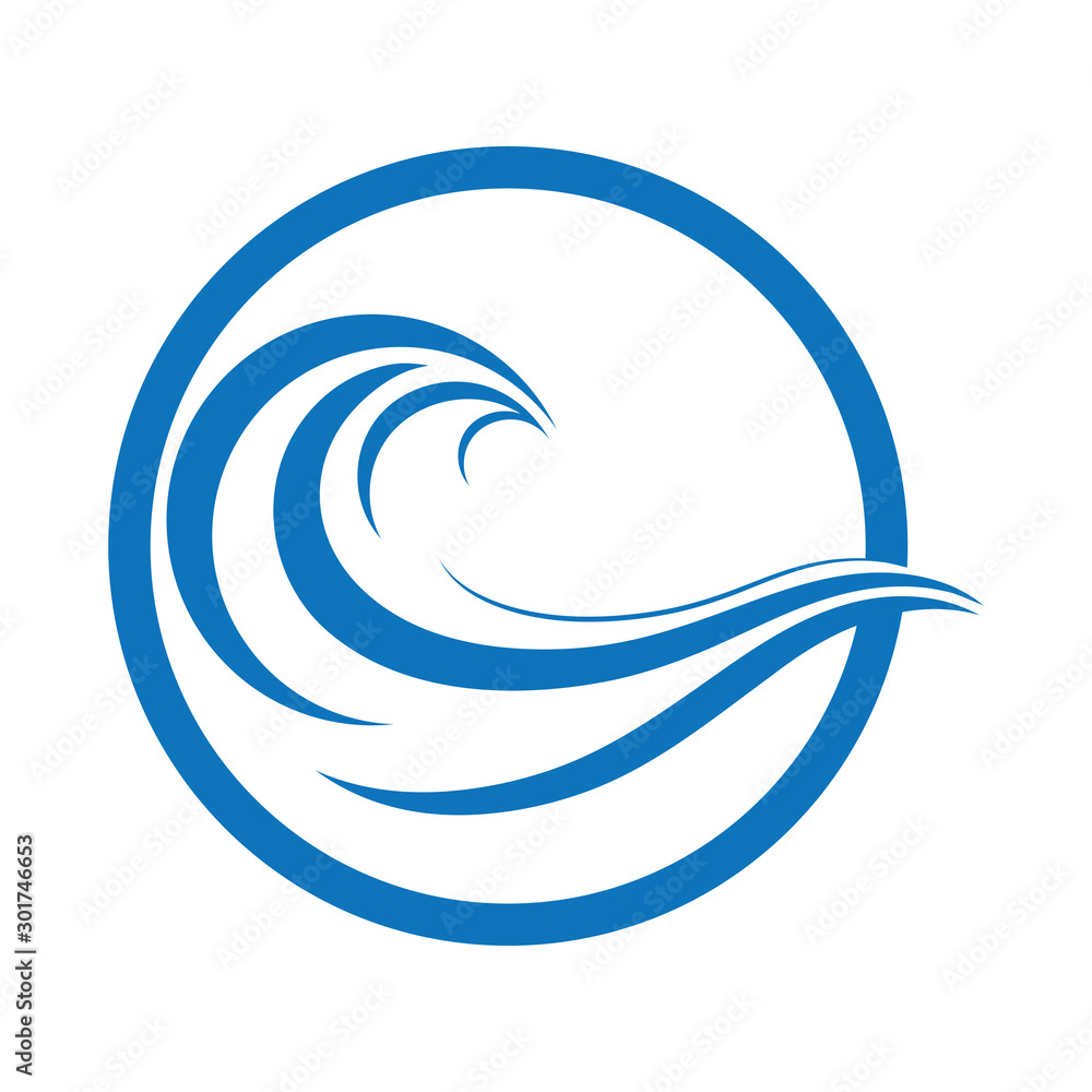 Water Wave symbol and icon Logo Template vector Water Wave symbol and icon Logo Template vector
