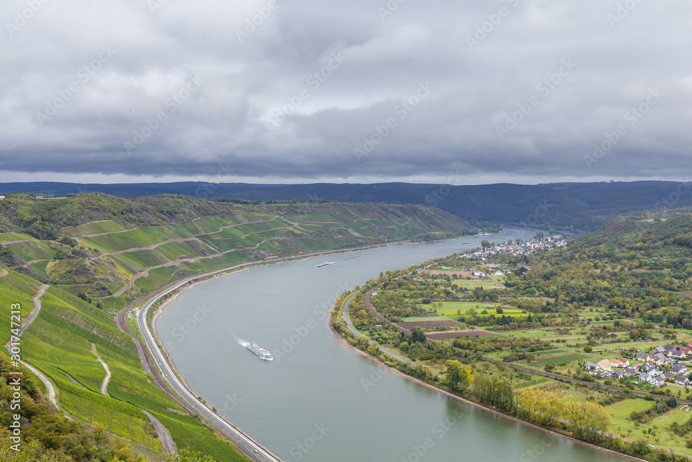 Rheinschleife bei Boppard vom Gedeonseck fotografiert