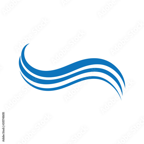 Water Wave symbol and icon Logo Template vector