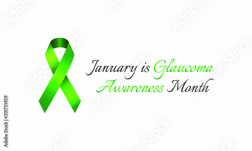 Vector illustration on the theme of National Glaucoma awareness month of January.