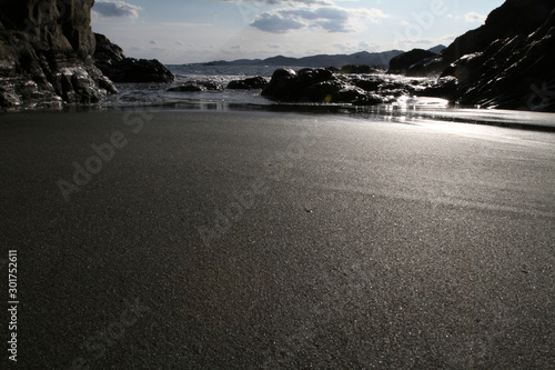 Sand pattern made by waves