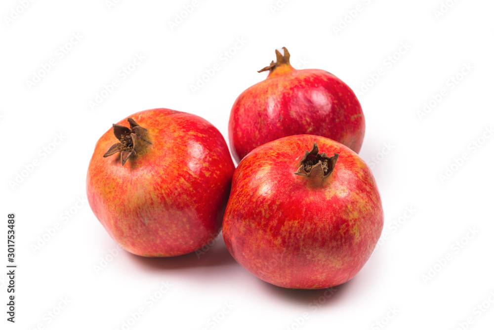 Sweet pomegranate isolated on white background. Sweet pomegranate isolated on white background.