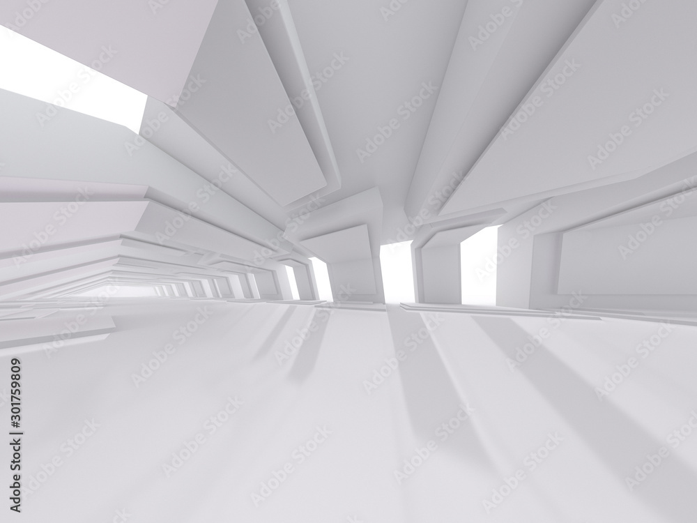 Abstract modern architecture background. 3D Abstract modern architecture background. 3D