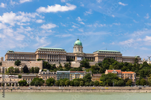 Beautiful view of the Buda Castle on a sunny day