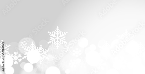 sfondo, elegante, argentato, natale, fiocchi di neve