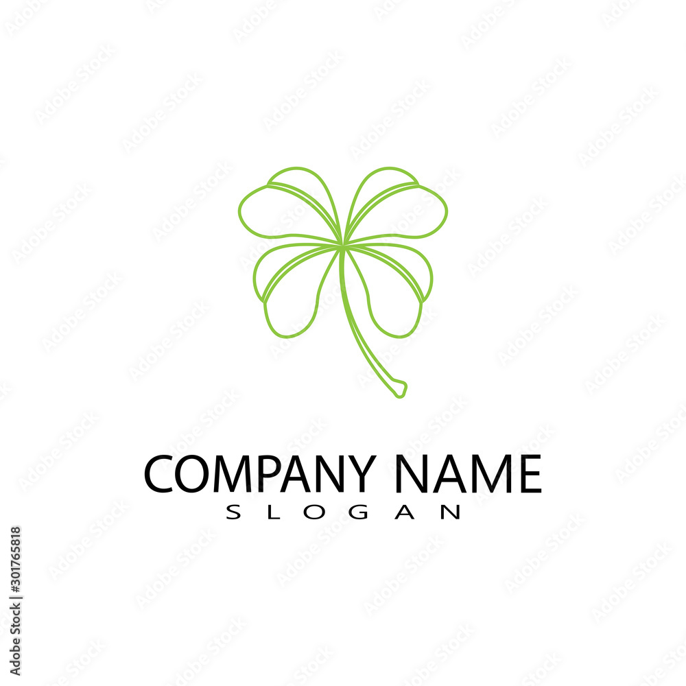 vector design of green clover leaf logo,luck icon flat design illustration-vector vector design of green clover leaf logo,luck icon flat design illustration-vector