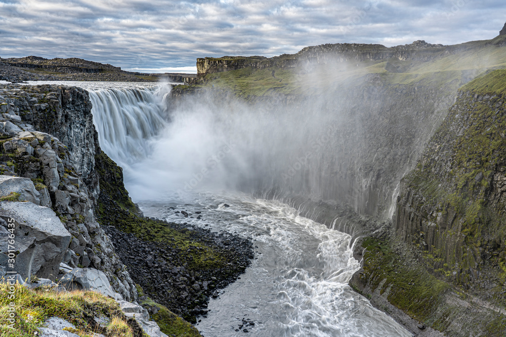 famous Dettifoss in northern Iceland is one of the biggest Waterfalls in Europe famous Dettifoss in northern Iceland is one of the biggest Waterfalls in Europe