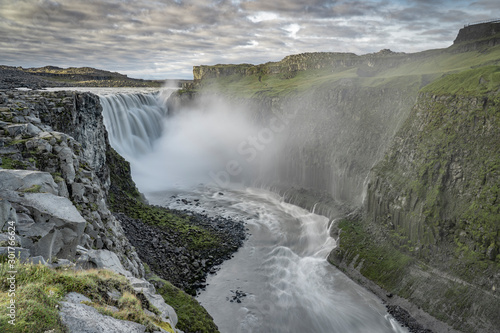 famous Dettifoss in northern Iceland is one of the biggest Waterfalls in Europe