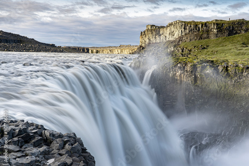 famous Dettifoss in northern Iceland is one of the biggest Waterfalls in Europe