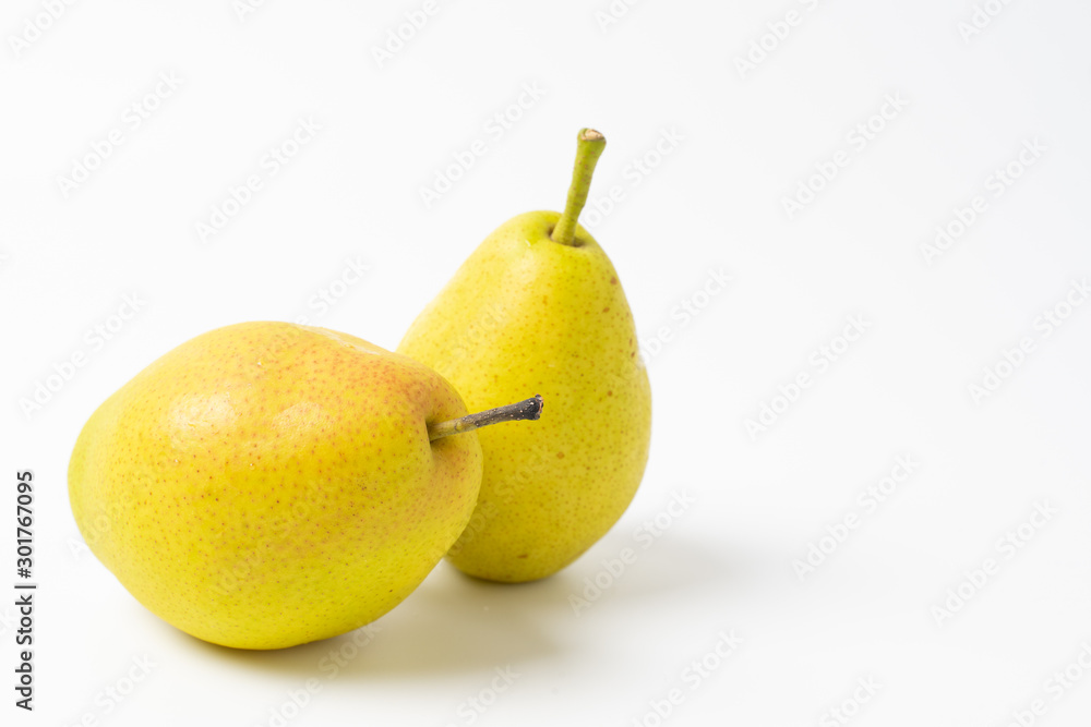 pears isolated on white