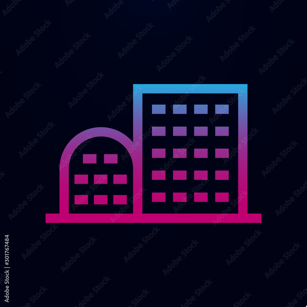 Building nolan icon. Simple thin line, outline vector of building icons for ui and ux, website or mobile application Building nolan icon. Simple thin line, outline vector of building icons for ui and ux, website or mobile application