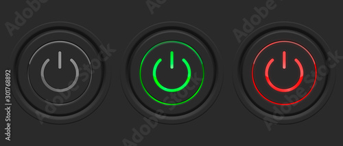 Power button. Turn on, turn off