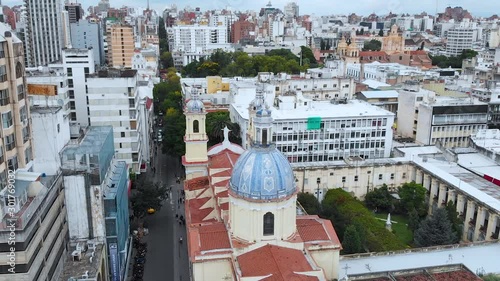 Basilica of Merced, Catholic Church (Cordoba, Argentina) aerial view photo