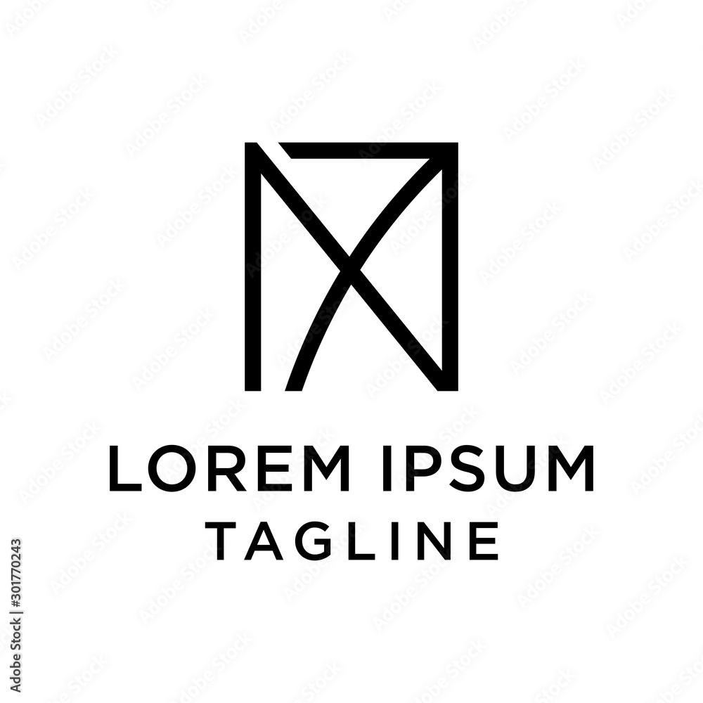 initial letter logo 7N, N7 logo template initial letter logo 7N, N7 logo template