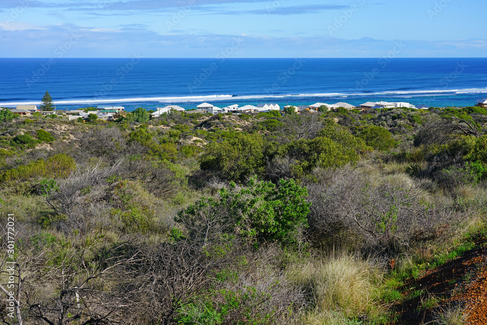 Landscape view of Horrocks Beach on the Coral Coast in Western Australia
