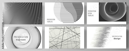 The vector illustration of the editable layout of the presentation slides design business templates. Geometric abstract background, futuristic science and technology concept for minimalistic design.