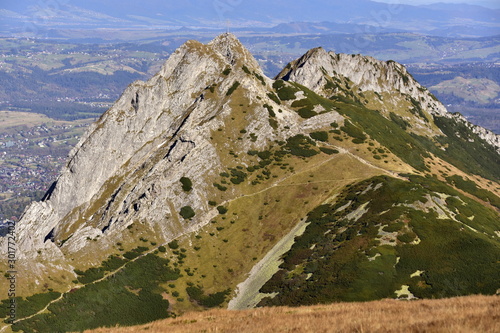 Giewont Tatry Zachodnie TPN jesienią, Giewont West Tatras TPN in the fall