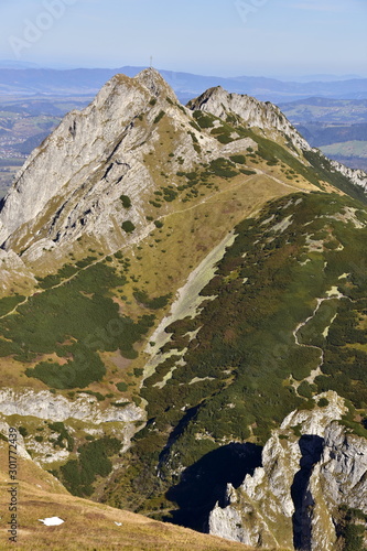 Giewont Tatry Zachodnie TPN jesienią, Giewont West Tatras TPN in the fall