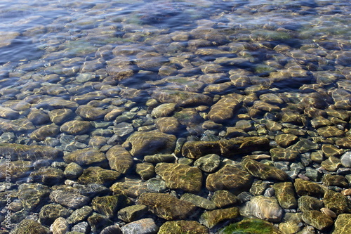 stones in sea water