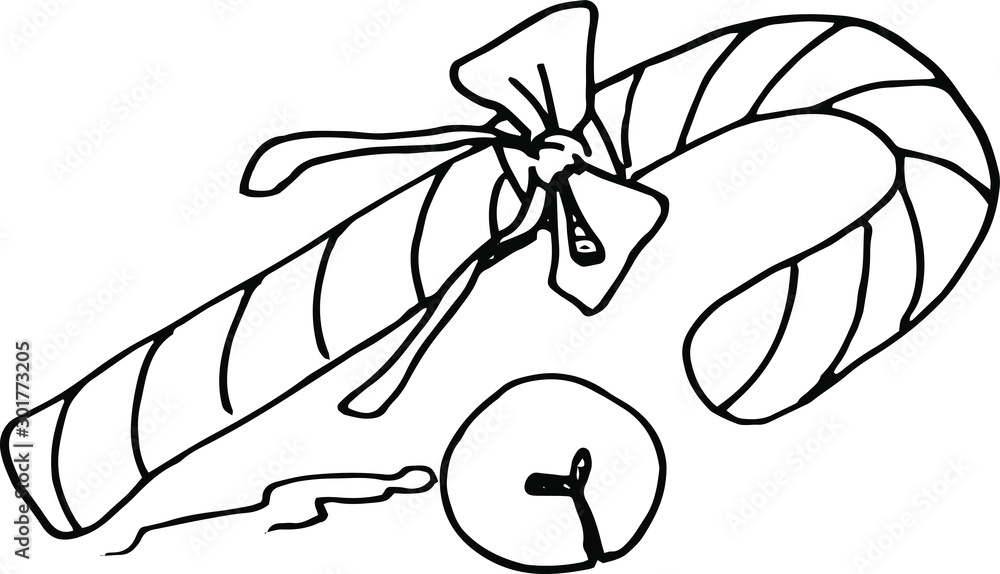 drawing Christmas symbols line graphics drawing Christmas symbols line graphics