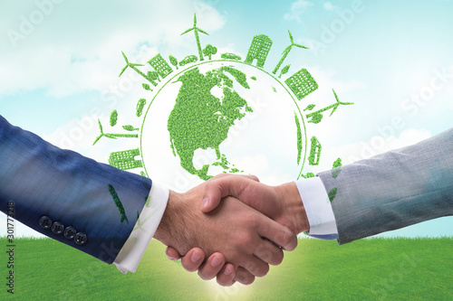Photography Paris agreement concept in ecology and environment