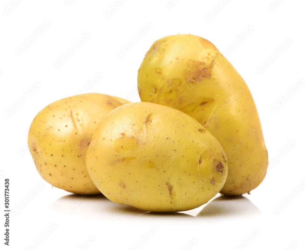 New potato isolated on white background New potato isolated on white background