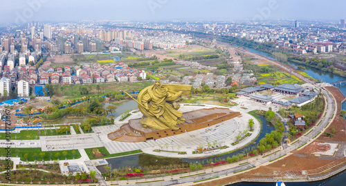 Canvas Print The biggest Guan Yu Statue in the Jingzhou City China