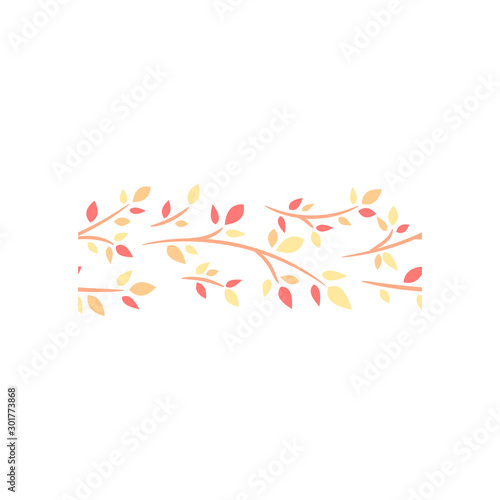 Autumn holiday decorative brush flowers and leafs