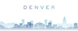 Denver Transparent Layers Gradient Landmarks Skyline