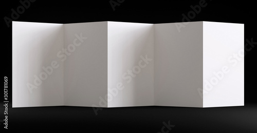 Facets Of White Folded Clear Paper 3d Illustration