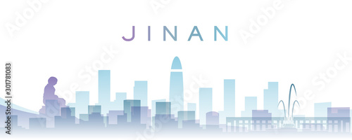 Jinan Transparent Layers Gradient Landmarks Skyline