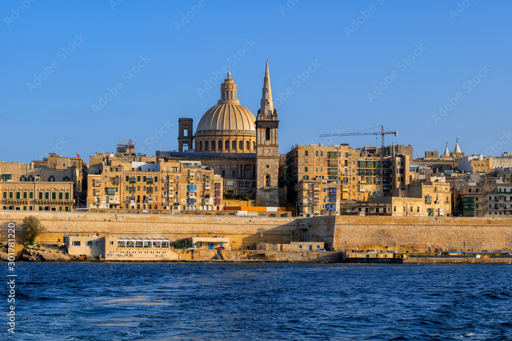 Valletta City Skyline In Malta