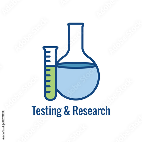Science and Research Icon with one part of the scientific process