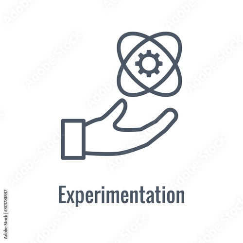 Science and Research Icon with one part of the scientific process
