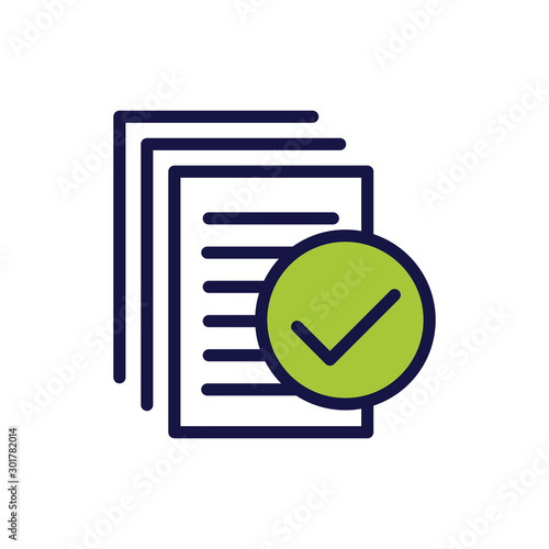 In Compliance Icon with paper, checks & list