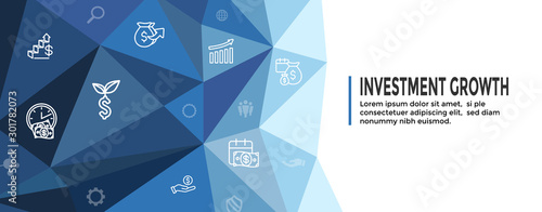 Banking, Investments and Growth Icon Set - Dollar Symbols, etc