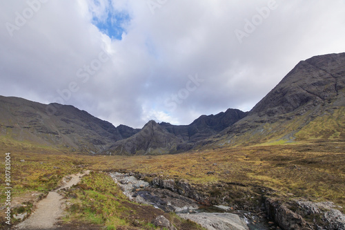The hiking trail to the Fairy Pools in Glen Brittle