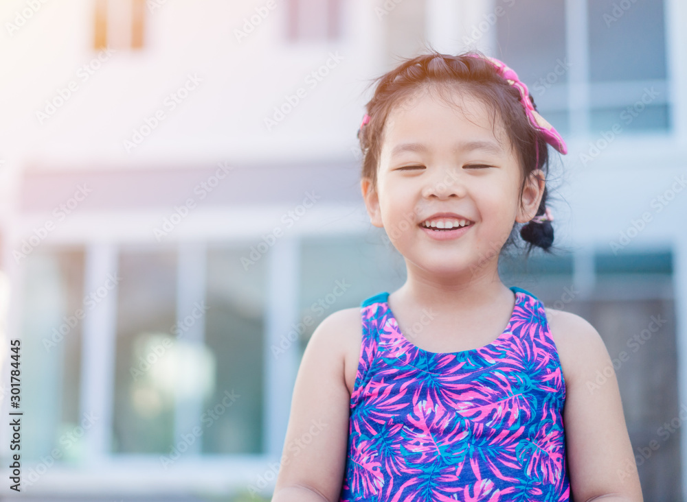 Blind little girl smile.Little girl close eyes.Blind person. Blind little girl smile.Little girl close eyes.Blind person.