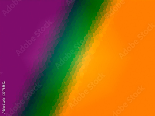 Colorful background with green  orange and violet