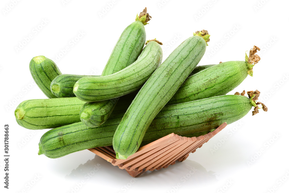 fresh loofah on the white background fresh loofah on the white background